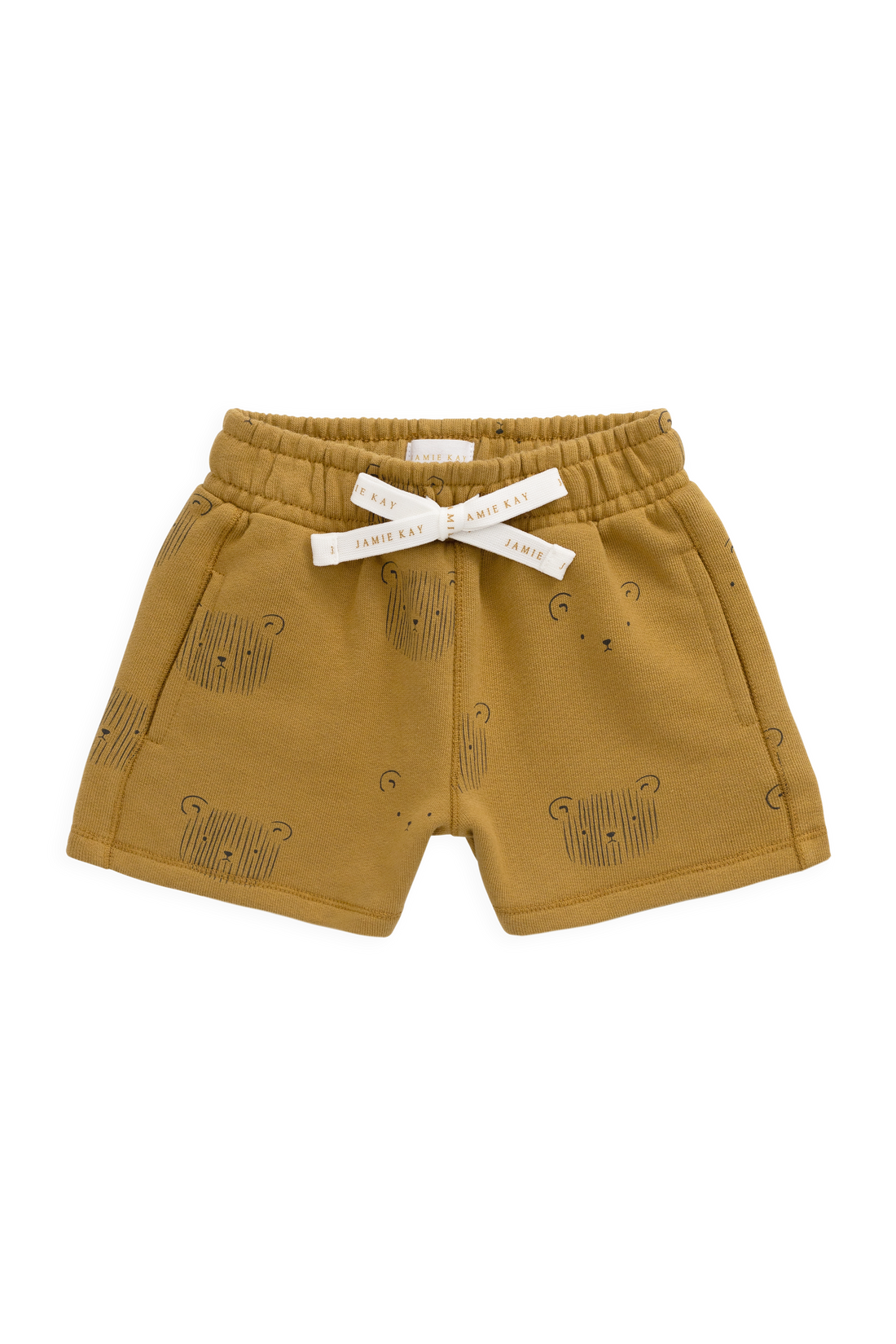 Organic Cotton Jalen Short - Buckwheat Teddy Face Childrens Shorts from Jamie Kay Australia