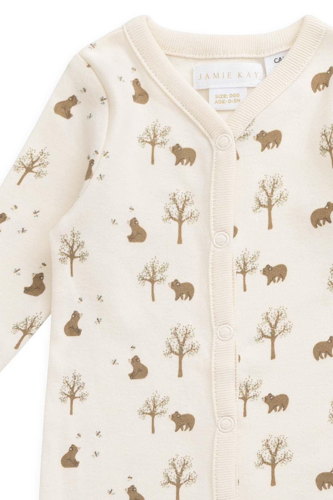 Organic Cotton Murphy Onepiece - Honey Bear Cloud Childrens Onepiece from Jamie Kay Australia