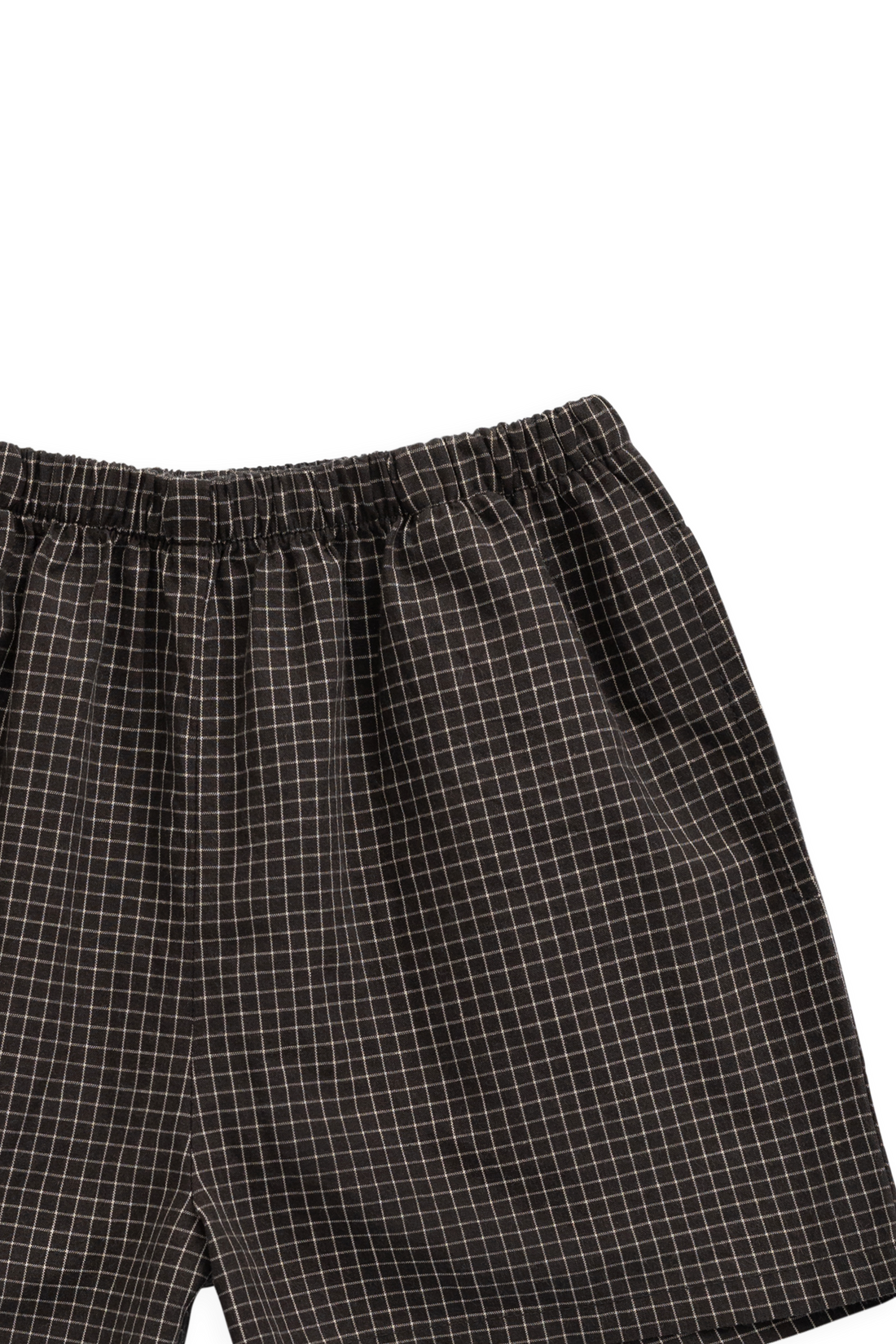 Organic Cotton Wilder Short - Basalt Grid Childrens Shorts from Jamie Kay Australia