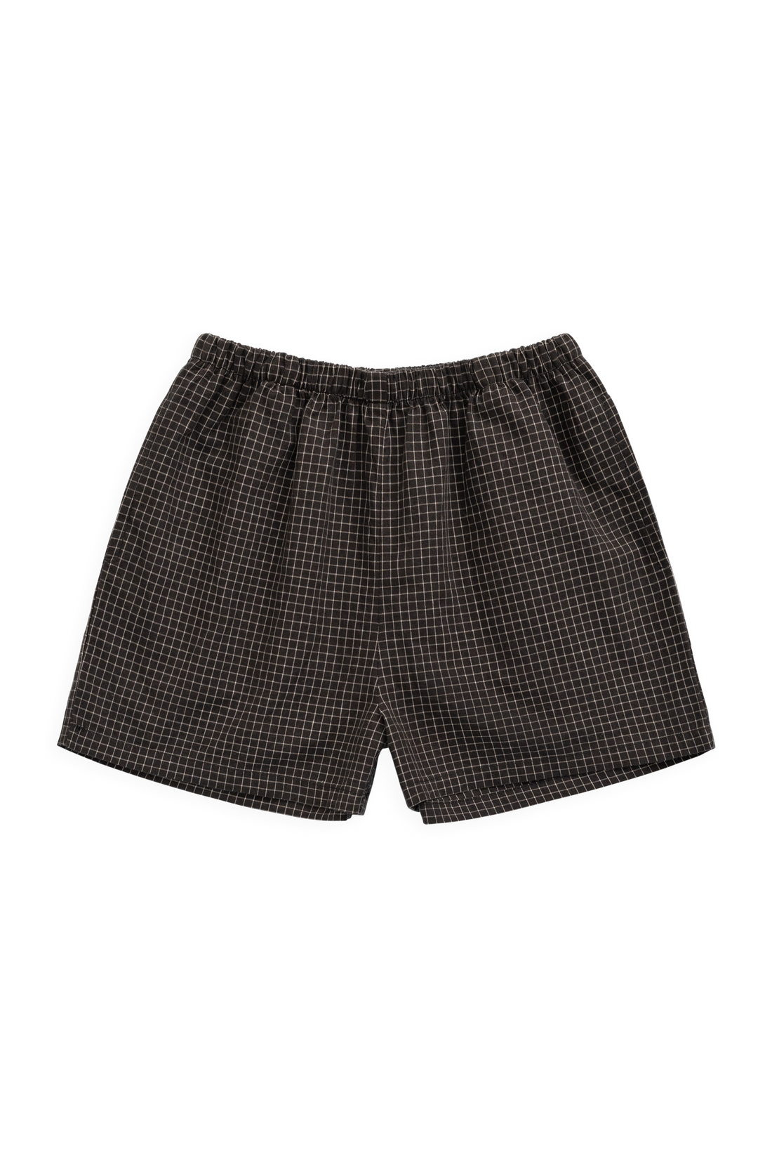 Organic Cotton Wilder Short - Basalt Grid Childrens Shorts from Jamie Kay Australia