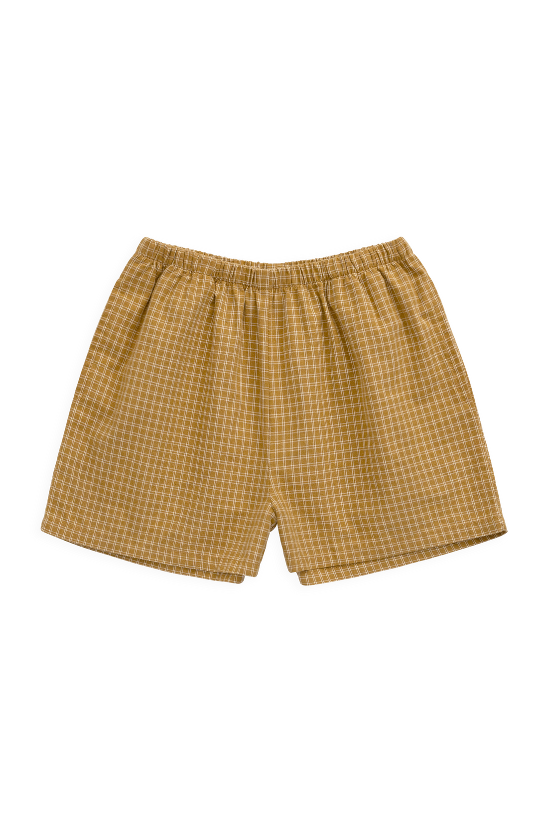 Organic Cotton Wilder Short - Windowpane Check Buckwheat Childrens Short from Jamie Kay Australia