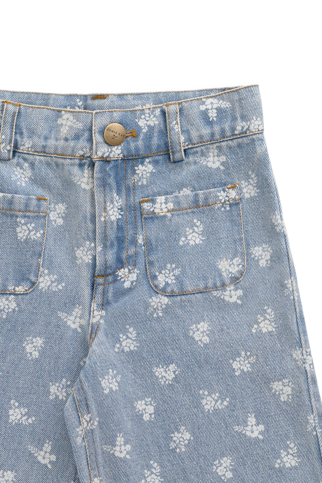 Theodora Pant - Tully Floral Denim Childrens Pant from Jamie Kay Australia