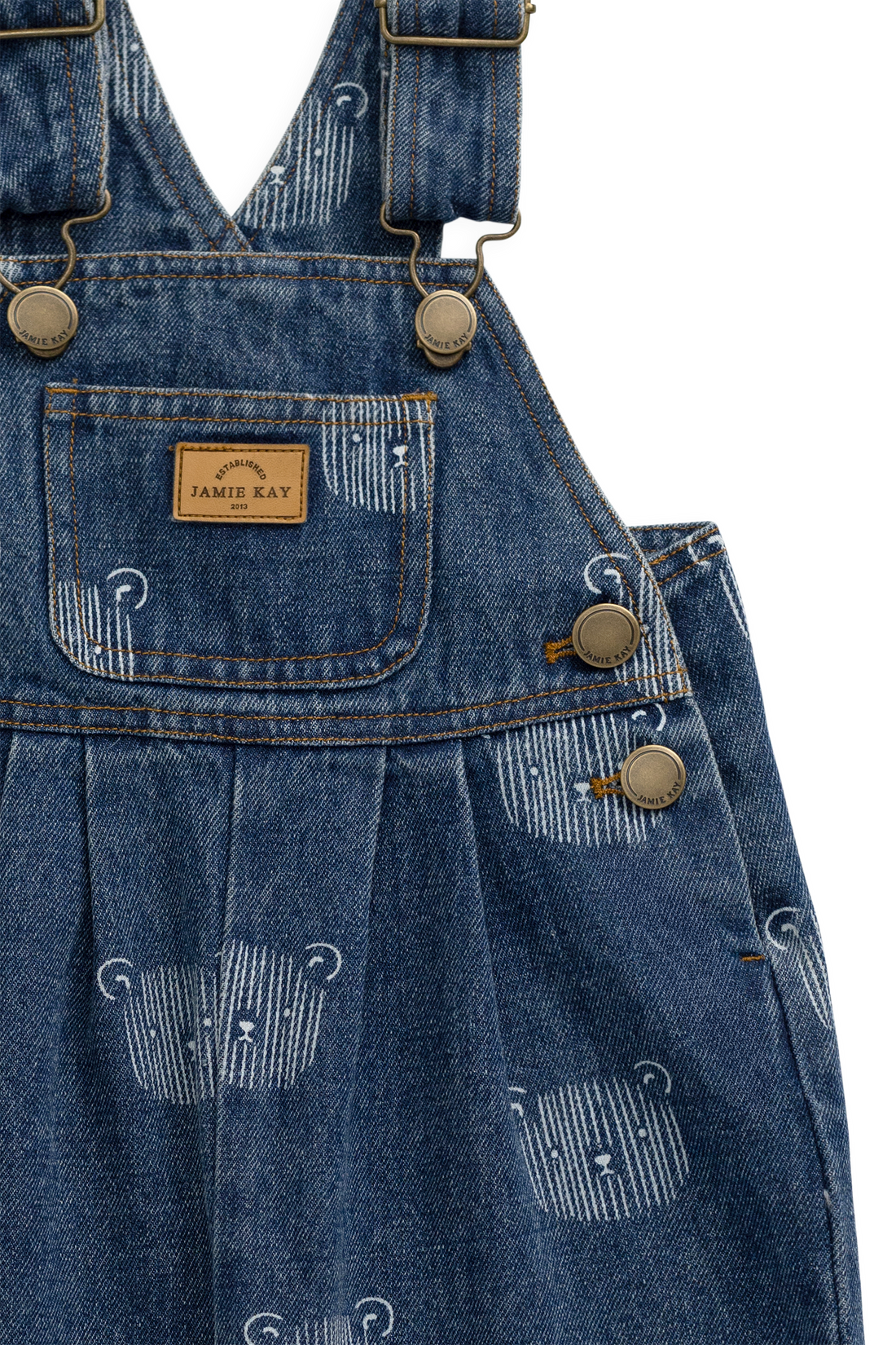 Wilson Overall - Teddy Face Denim Childrens Overall from Jamie Kay Australia