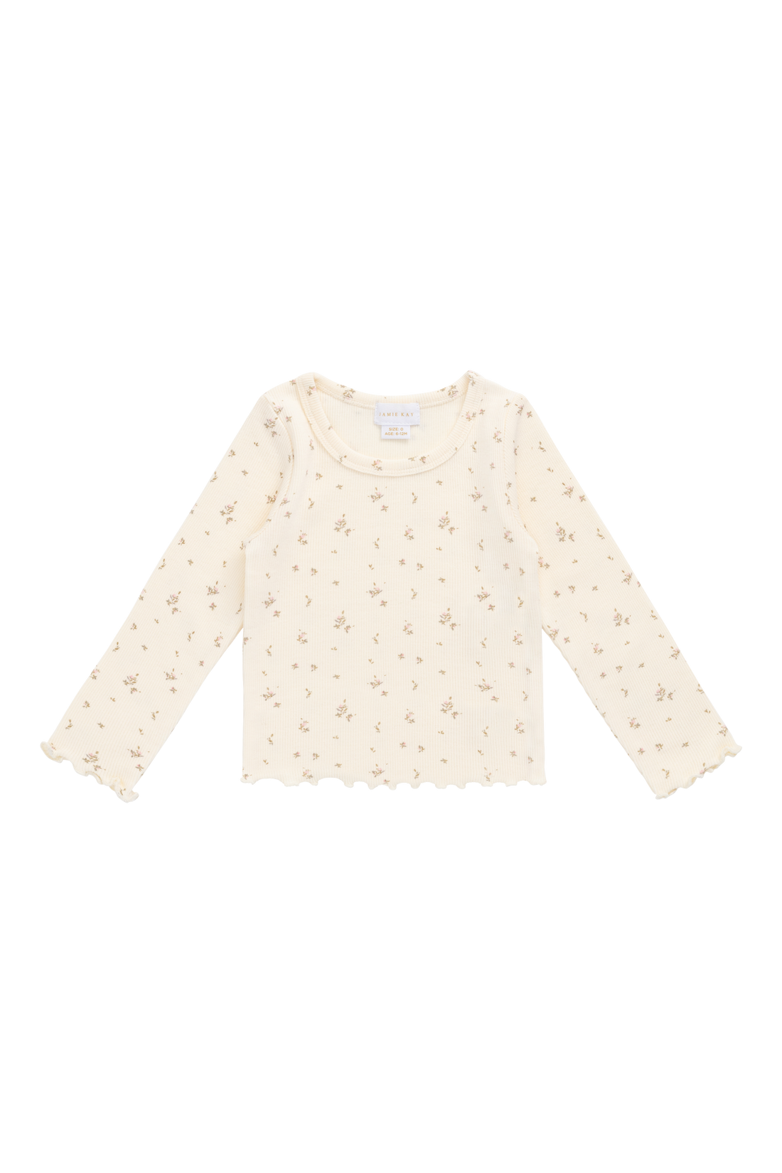 Organic Cotton Fine Rib Agathe Top - Dina Antique Childrens Top from Jamie Kay Australia