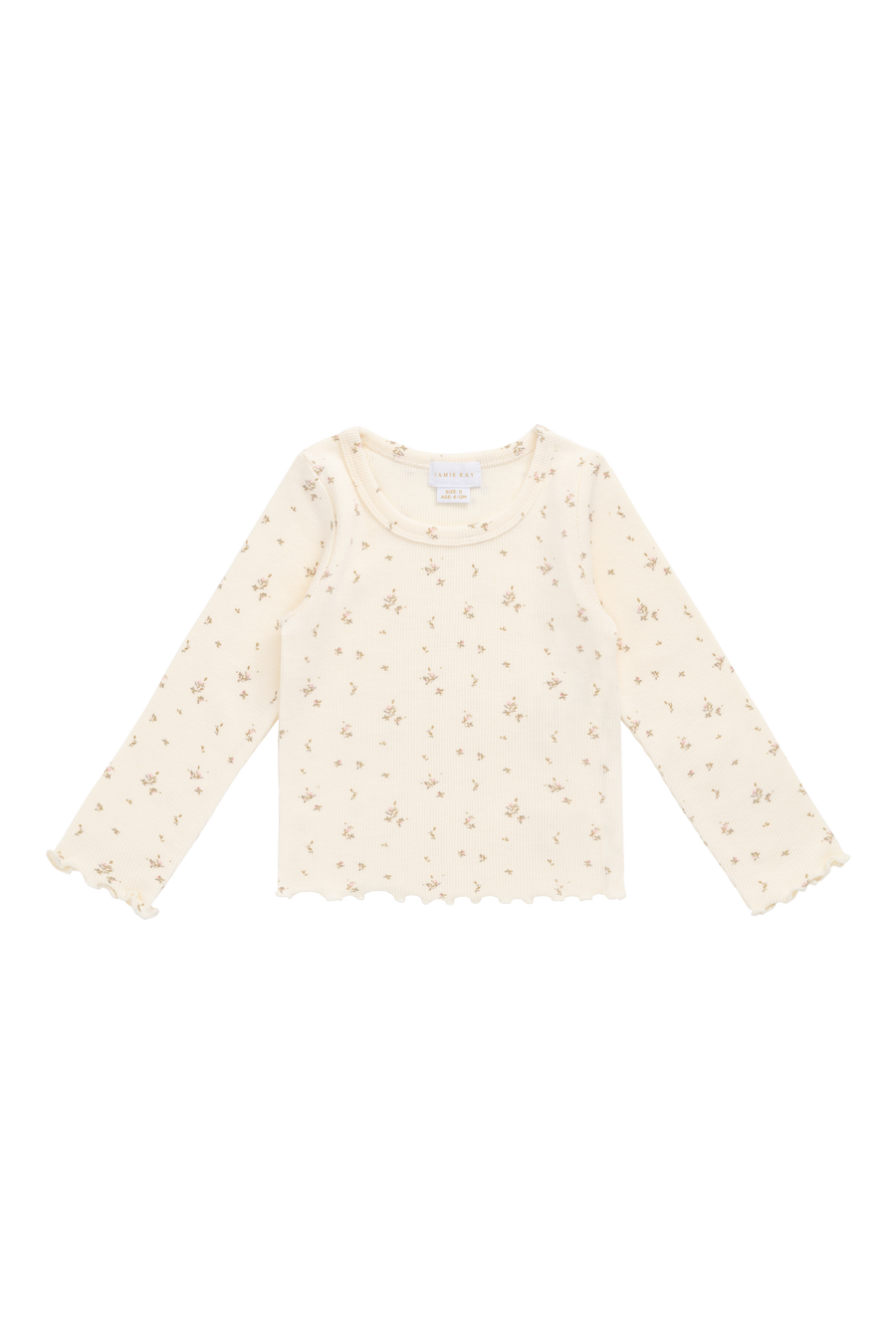 Organic Cotton Fine Rib Agathe Top - Dina Antique Childrens Top from Jamie Kay Australia
