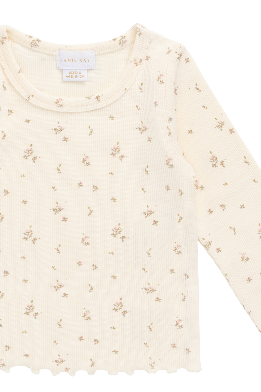 Organic Cotton Fine Rib Agathe Top - Dina Antique Childrens Top from Jamie Kay Australia