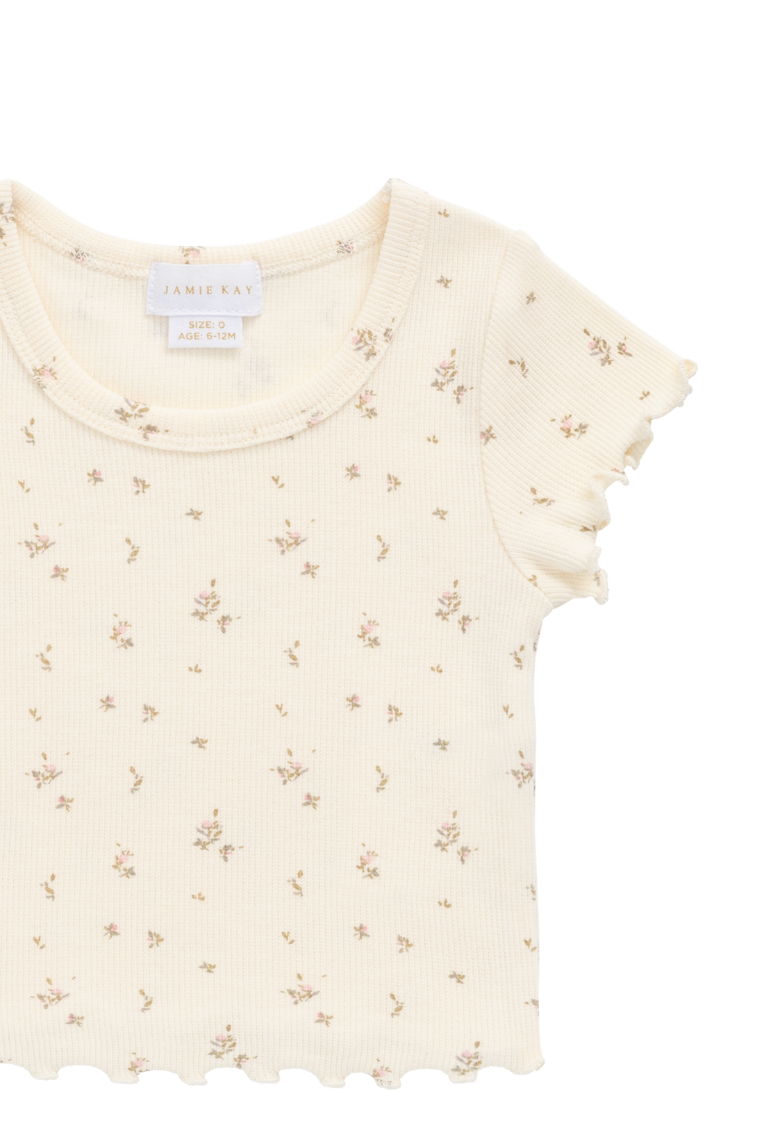 Organic Cotton Fine Rib Ines Top - Dina Antique Childrens Top from Jamie Kay Australia