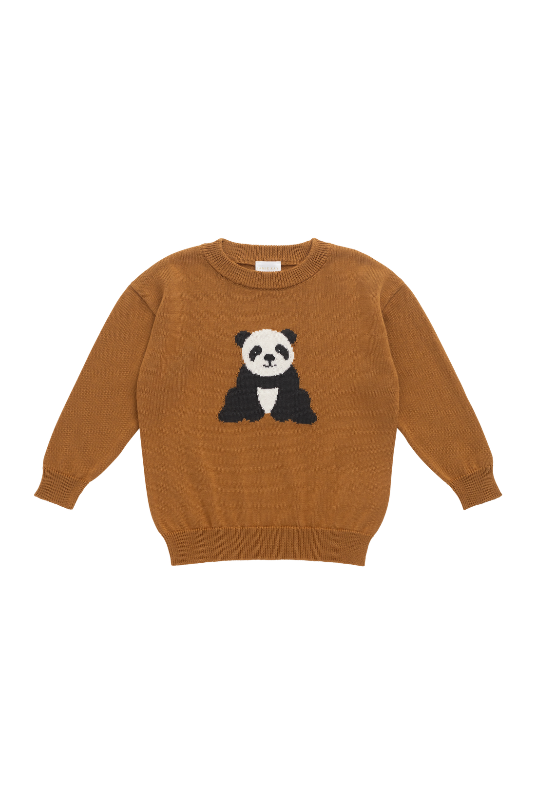 Panda Knit Jumper - Suede Childrens Jumper from Jamie Kay Australia