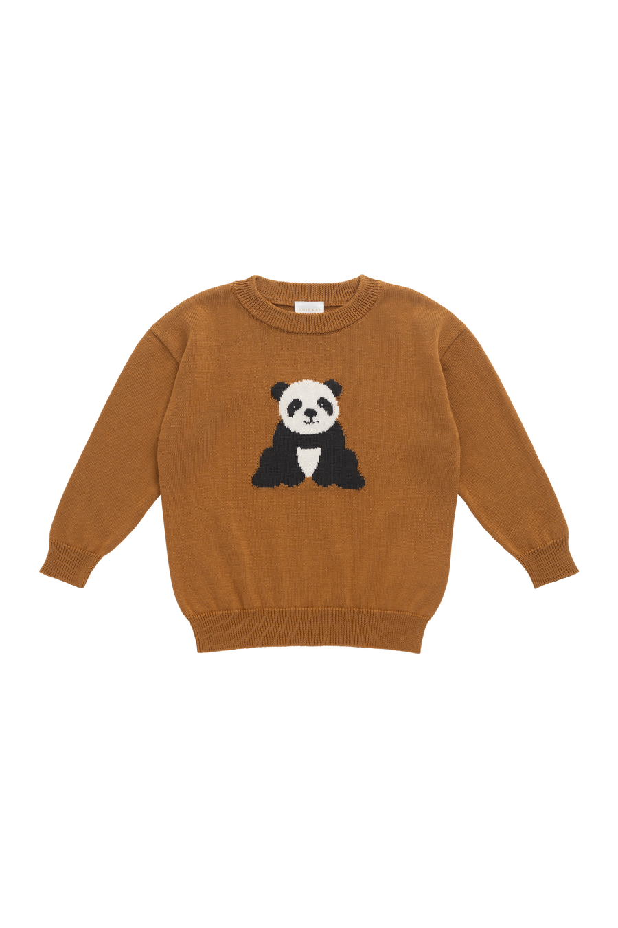 Panda Knit Jumper - Suede Childrens Jumper from Jamie Kay Australia