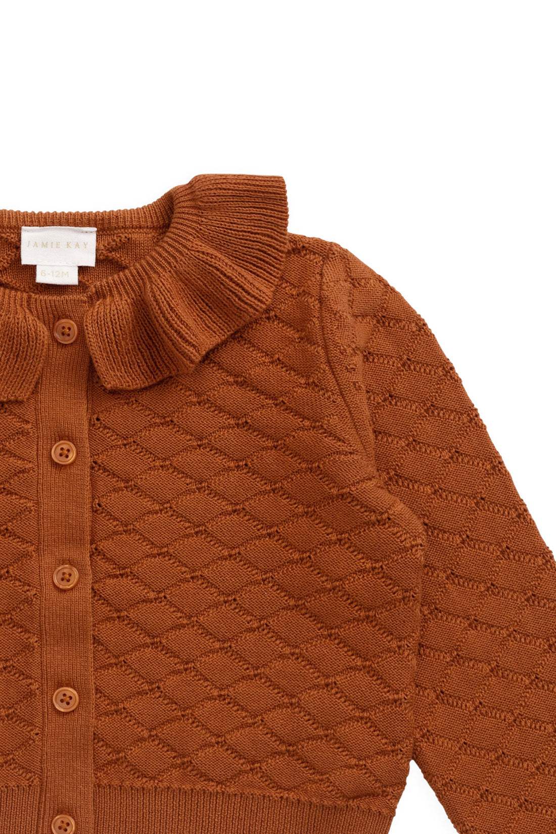 Alison Cardigan - Dusty Ginger Childrens Cardigan from Jamie Kay Australia