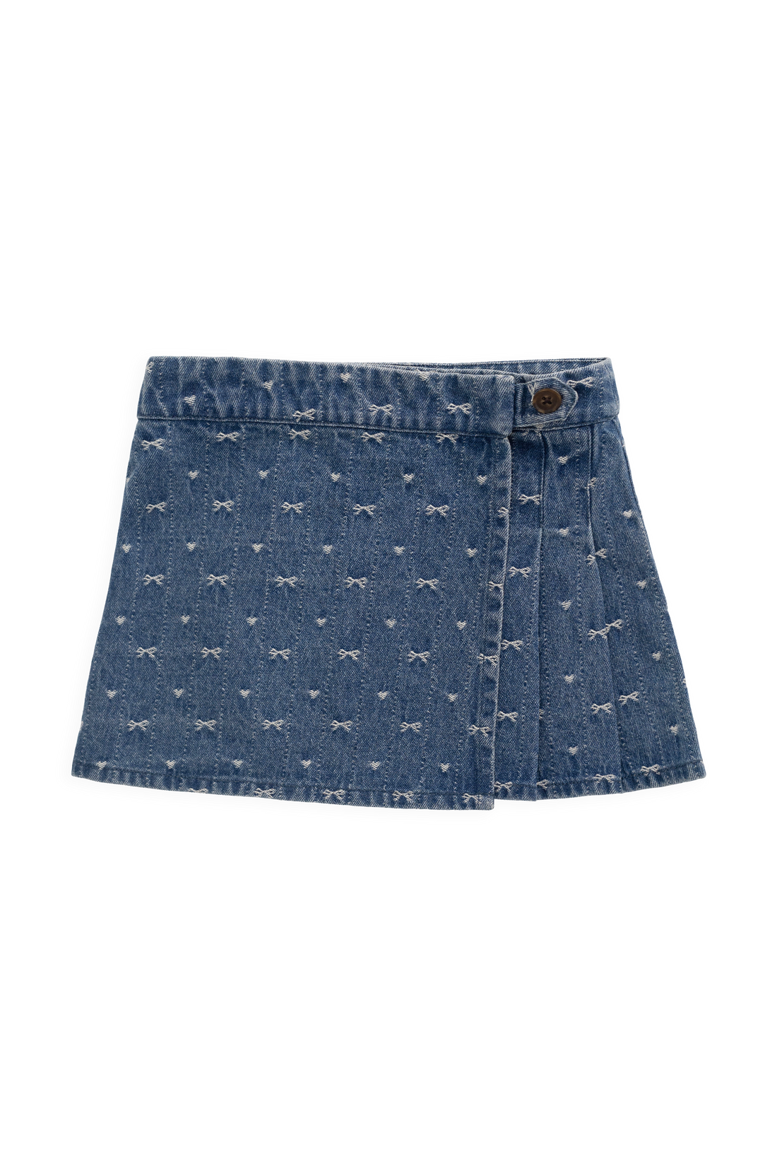 Beatrice Skirt - Amour Bows Denim Childrens Skirt from Jamie Kay Australia