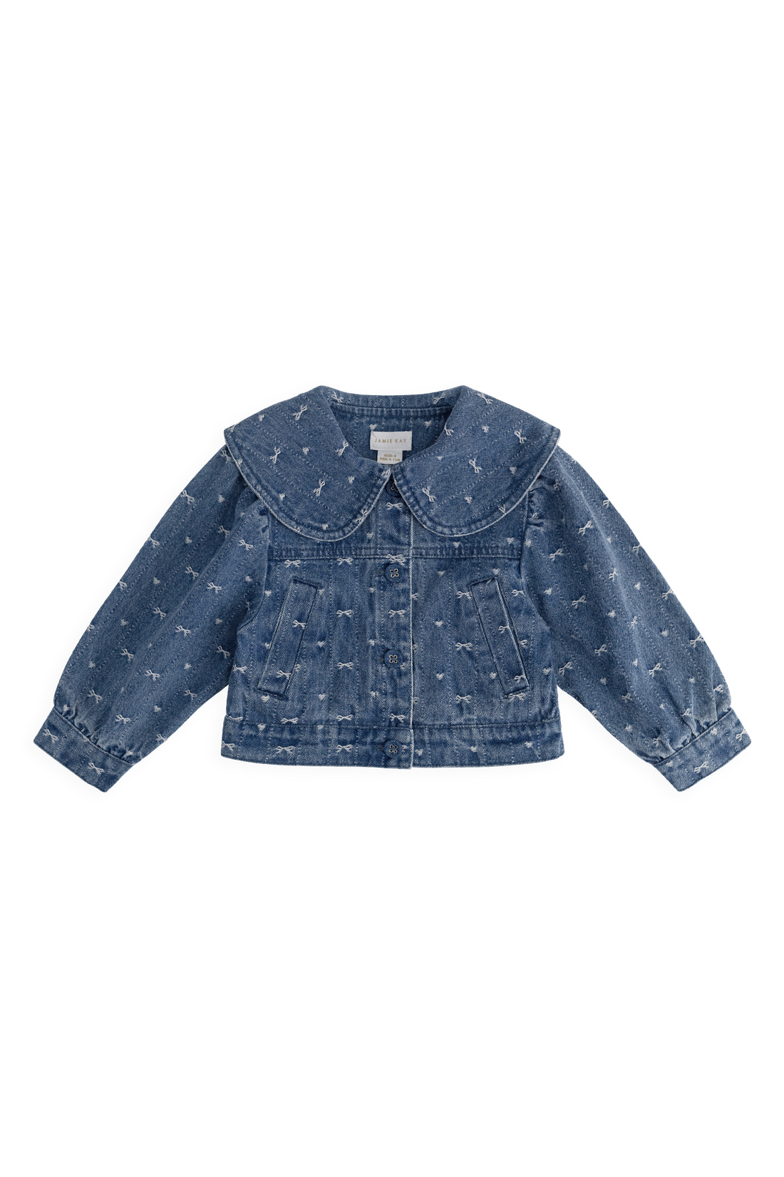 Elka Jacket - Amour Bows Denim Childrens Jacket from Jamie Kay Australia