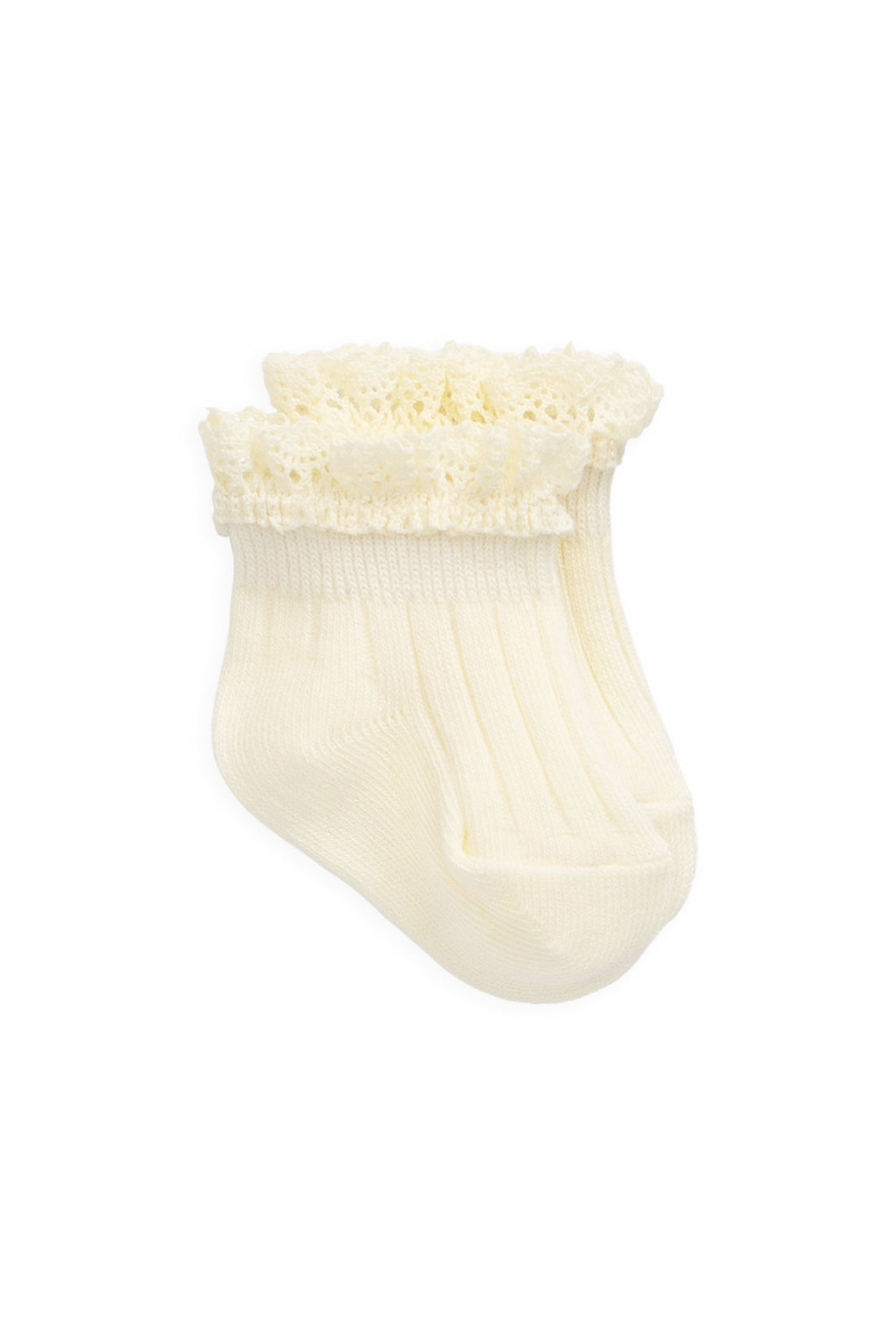 Emily Ankle Sock - Parchment Childrens Sock from Jamie Kay Australia