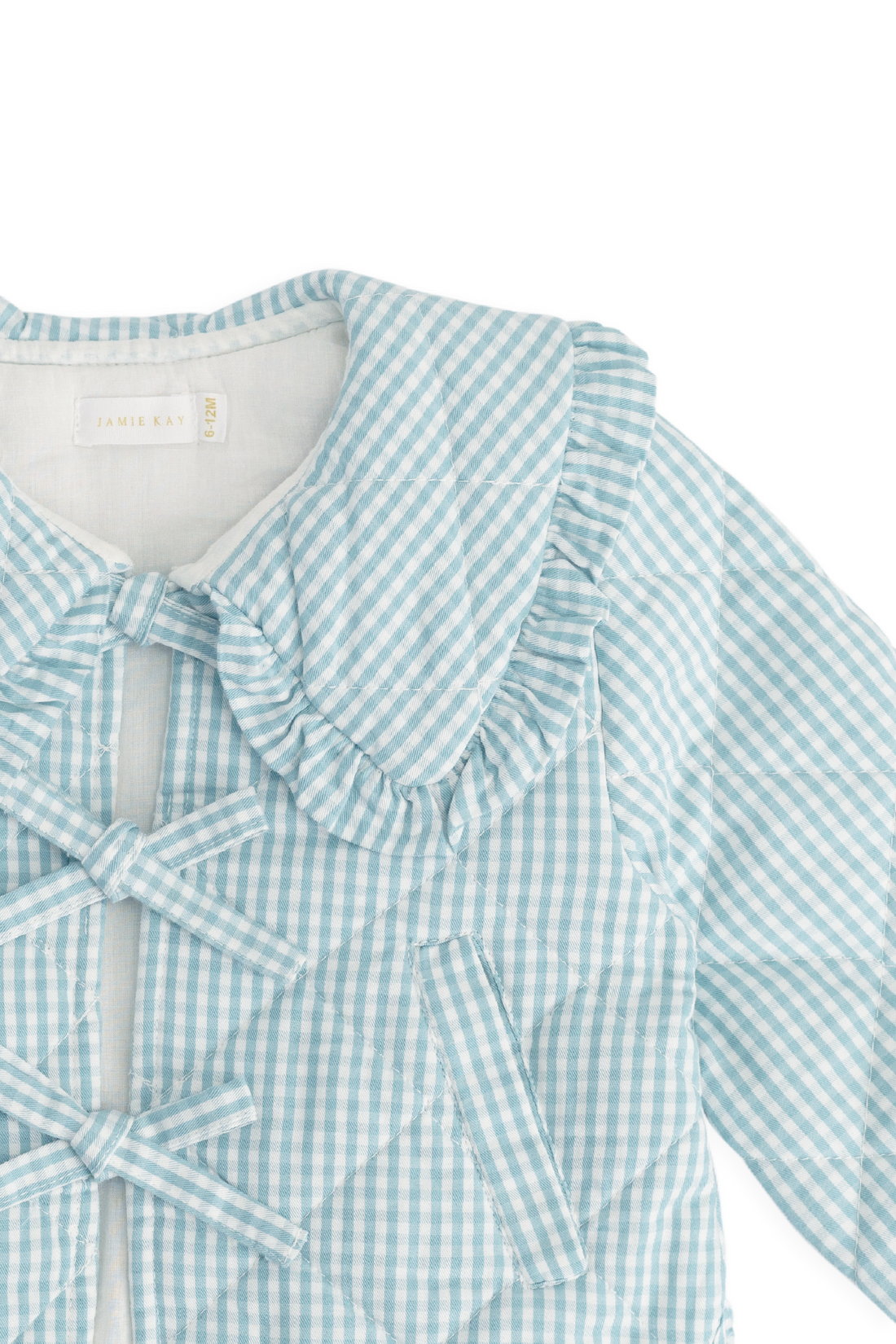 Mariette Jacket - Sky Gray Gingham Childrens Jacket from Jamie Kay Australia