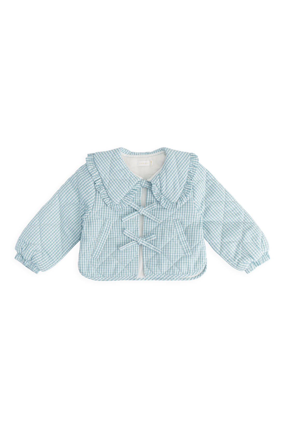 Mariette Jacket - Sky Gray Gingham Childrens Jacket from Jamie Kay Australia