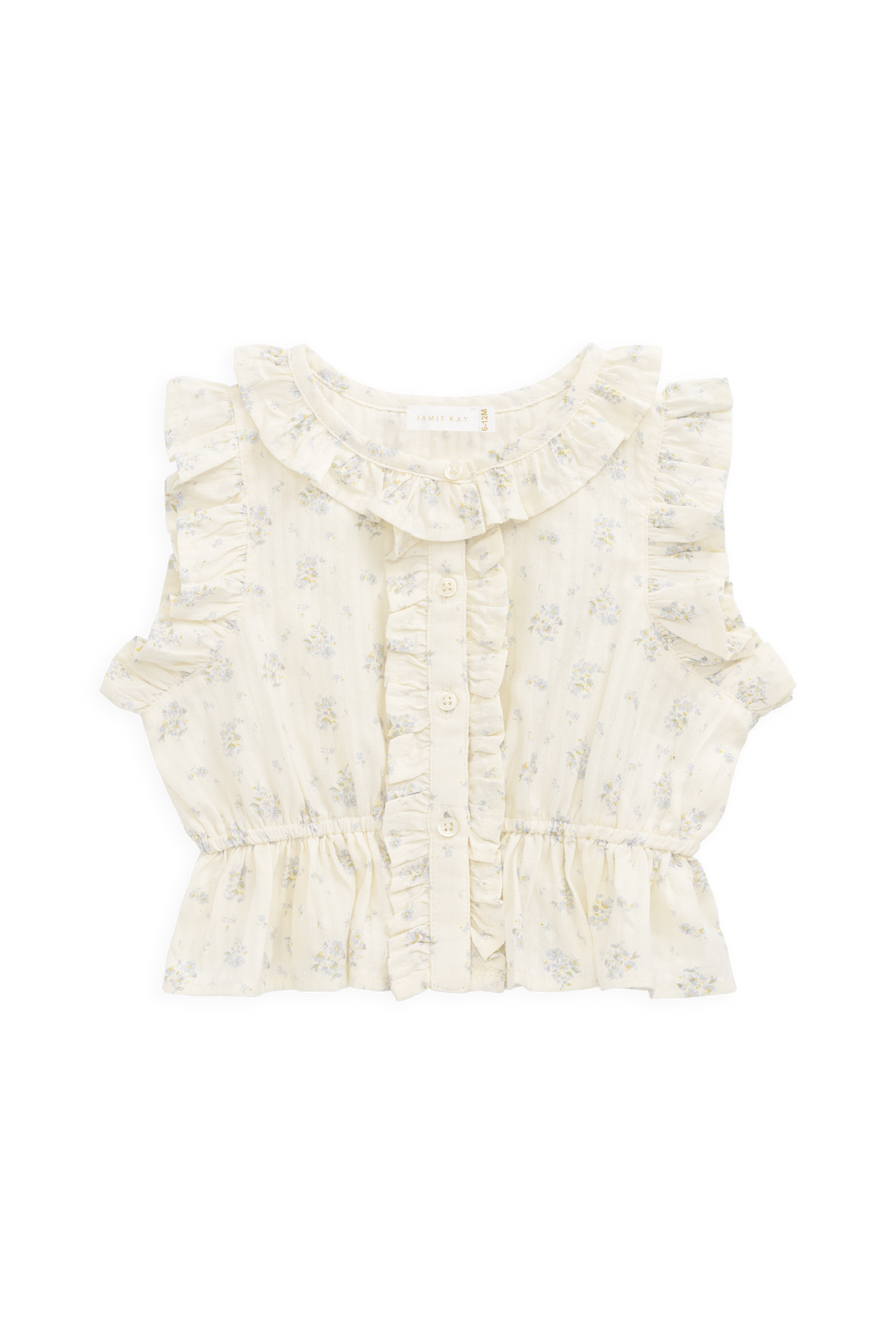 Organic Cotton Calianna Top - Justine Vanilla Sky Childrens Top from Jamie Kay Australia
