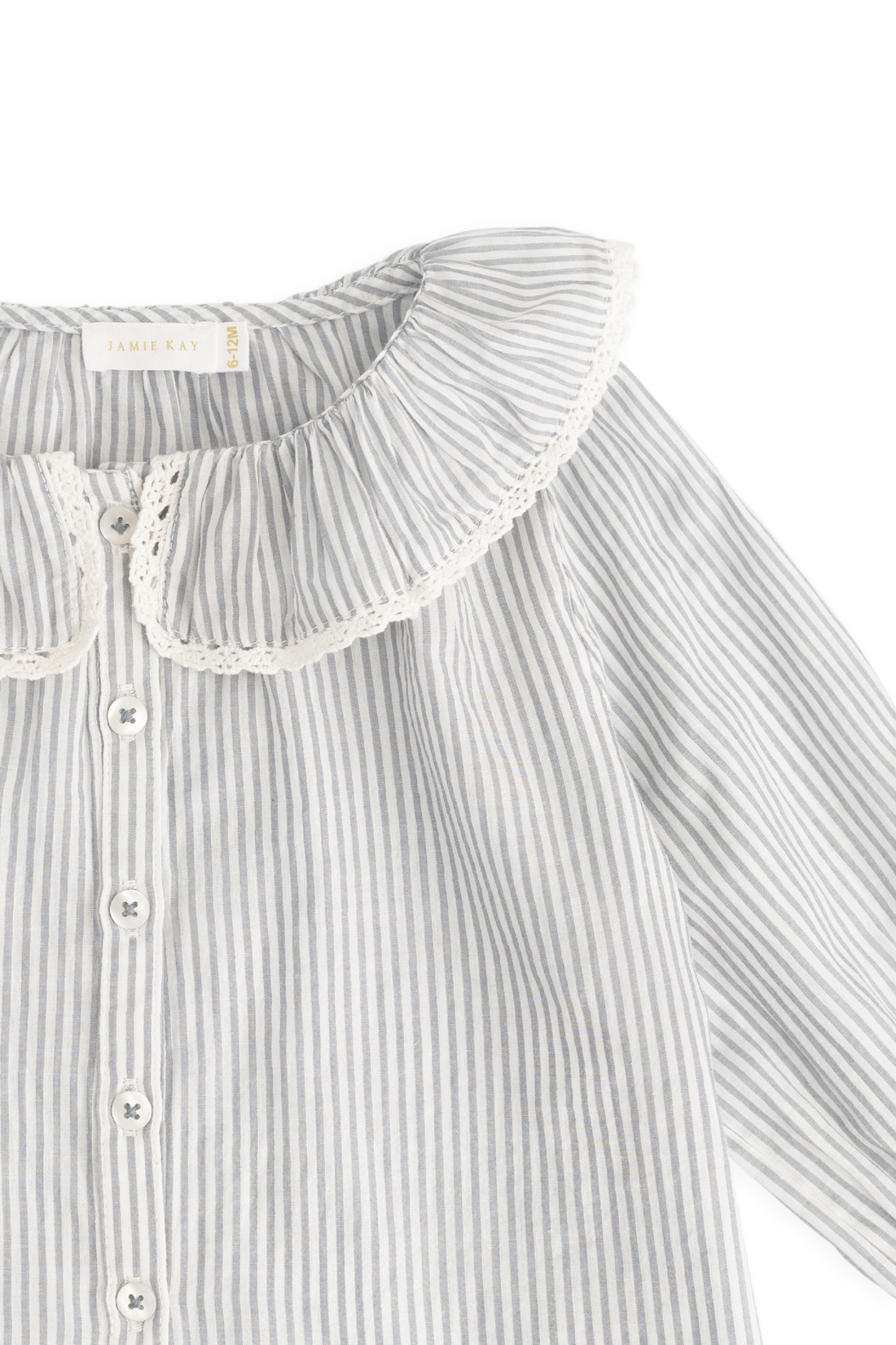 Organic Cotton Dovie Blouse - Harbour Stripe Childrens Top from Jamie Kay Australia