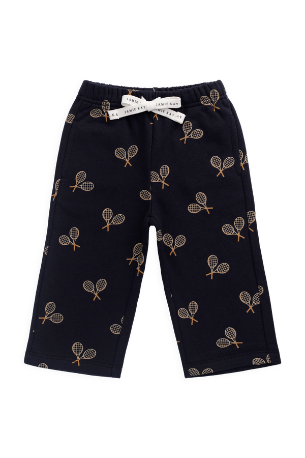 Organic Cotton Floyd Track Pant - Racquet Navy Childrens Pants from Jamie Kay Australia
