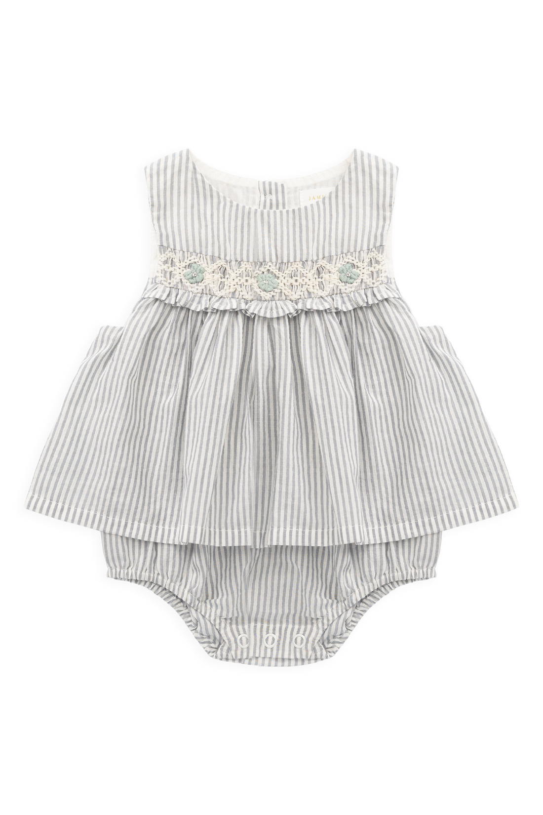Organic Cotton Gracen Playsuit - Harbour Stripe Childrens Playsuit from Jamie Kay Australia