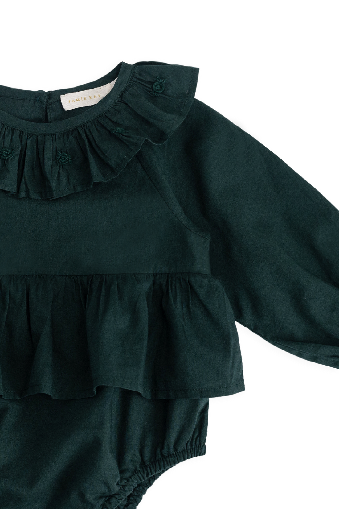 Organic Cotton Hartlen Playsuit - Deep Fern Childrens Playsuit from Jamie Kay Australia