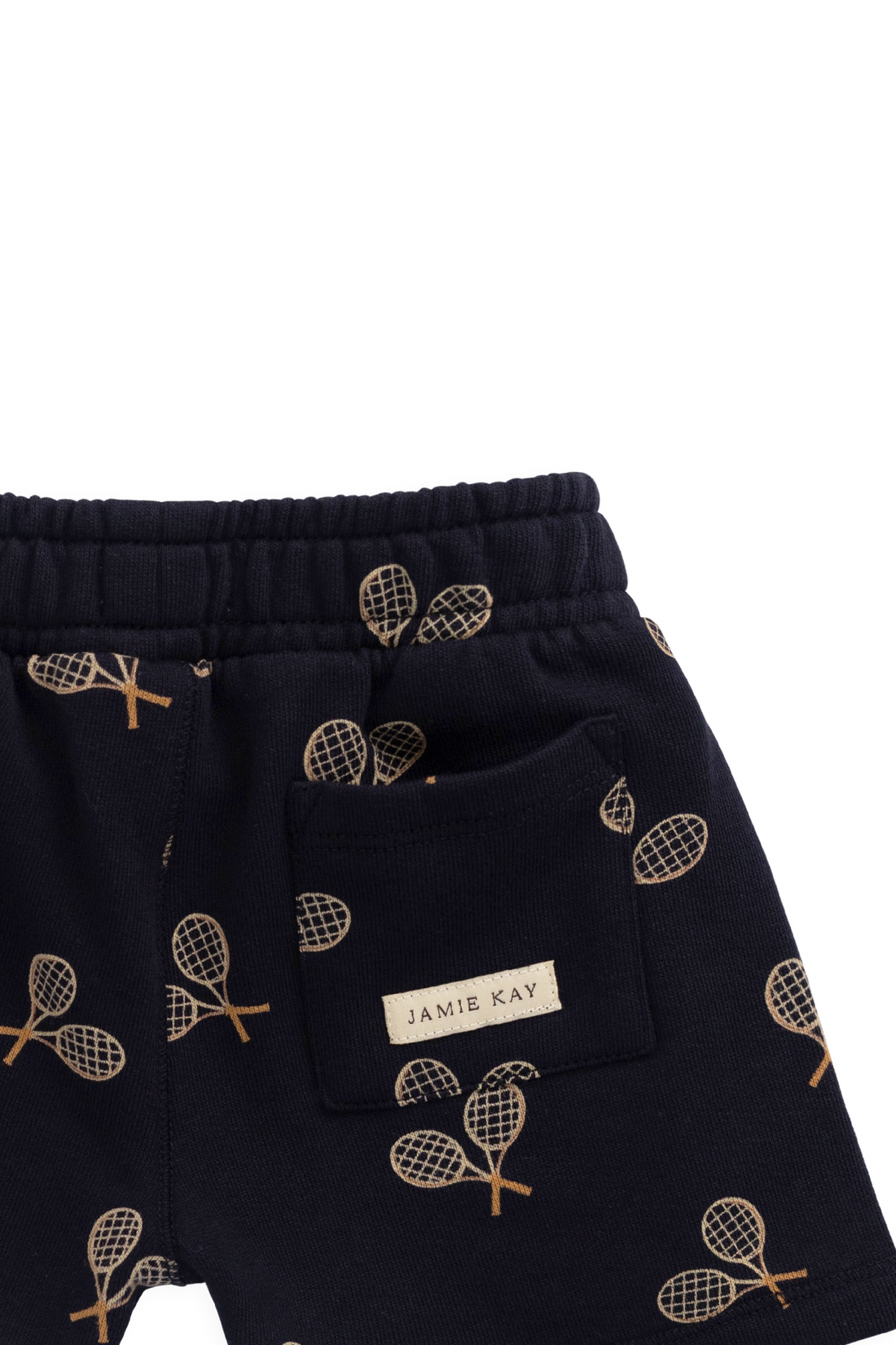 Organic Cotton Jalen Short - Racquet Navy Childrens Shorts from Jamie Kay Australia