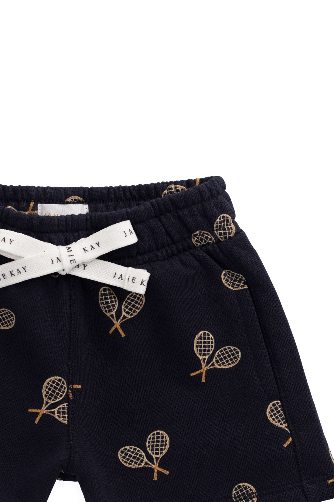 Organic Cotton Jalen Short - Racquet Navy Childrens Shorts from Jamie Kay Australia