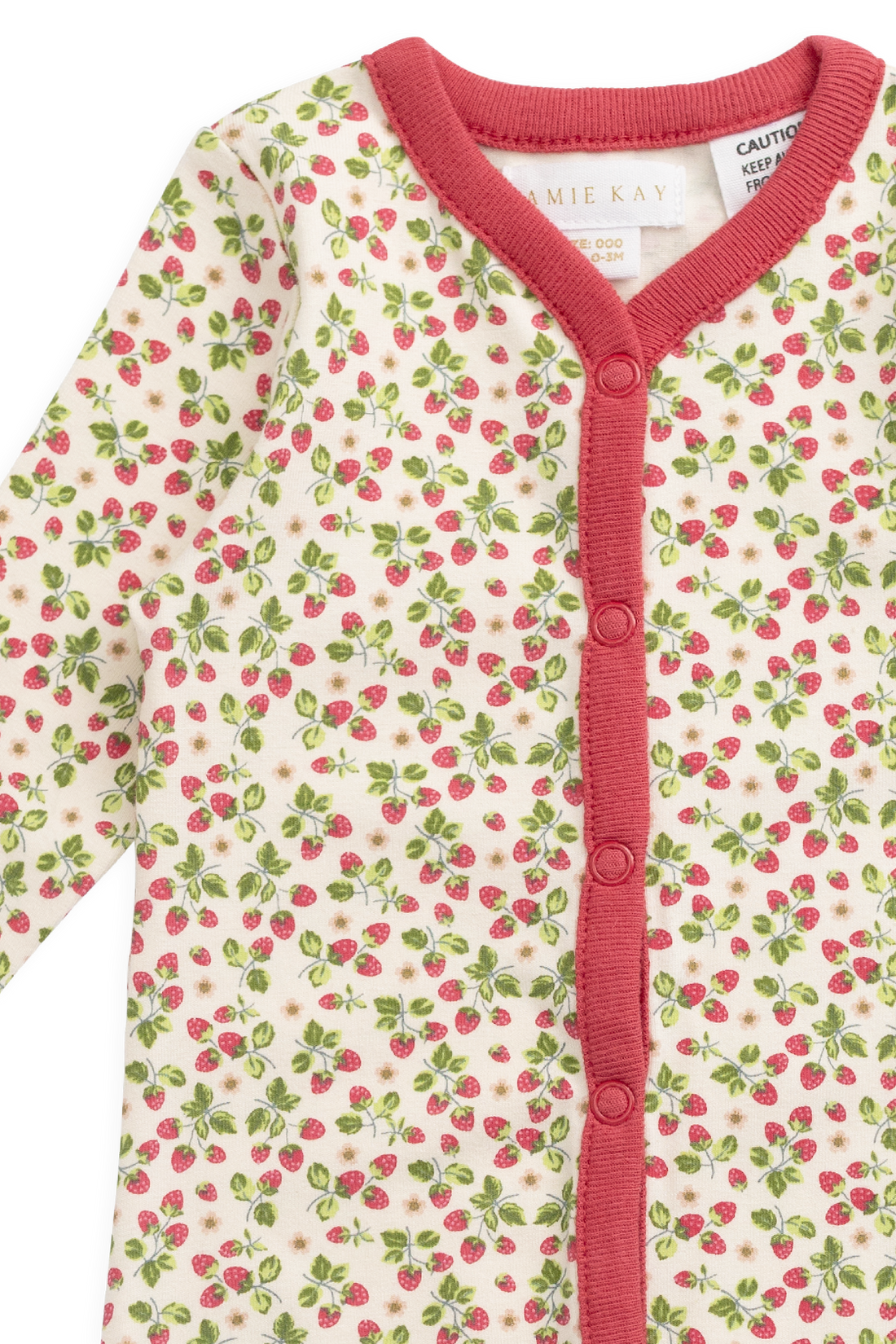 Organic Cotton Murphy Onepiece - Cottage Strawberries Childrens Onepiece from Jamie Kay Australia