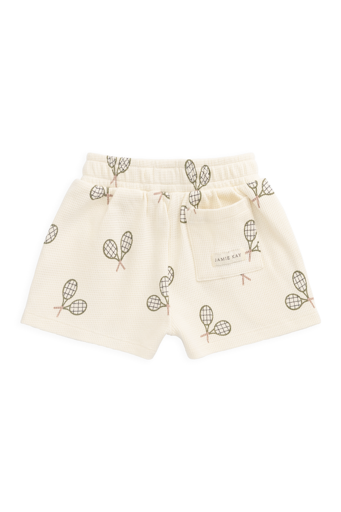 Organic Cotton Waffle Leith Short - Racquet Tofu Childrens Shorts from Jamie Kay Australia