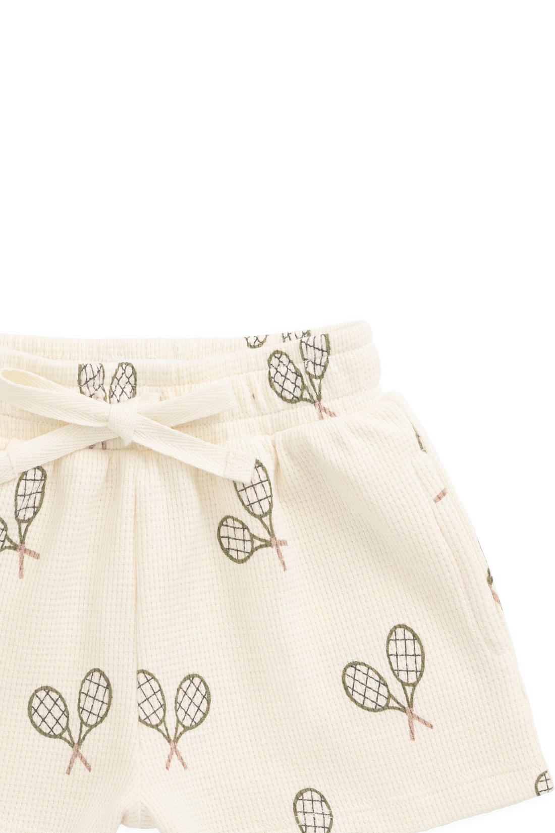 Organic Cotton Waffle Leith Short - Racquet Tofu Childrens Shorts from Jamie Kay Australia