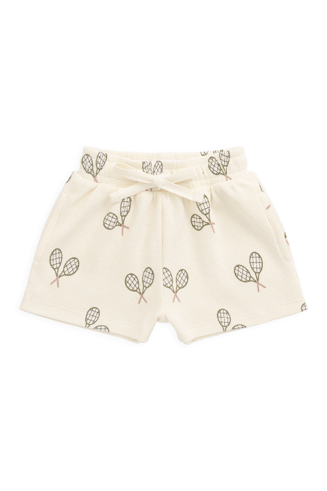 Organic Cotton Waffle Leith Short - Racquet Tofu Childrens Shorts from Jamie Kay Australia