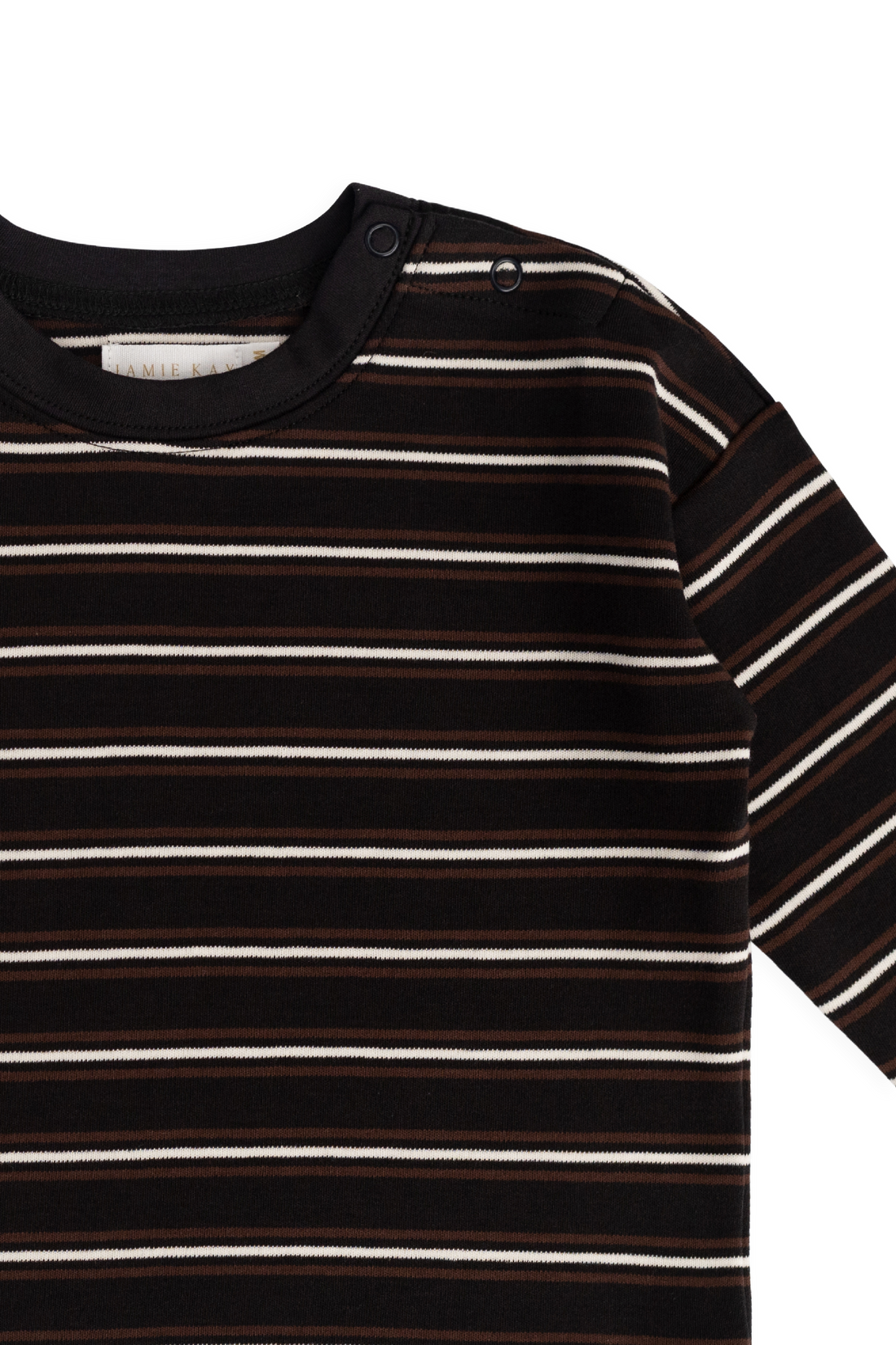Pima Cotton Edward Long Sleeve Top - Courtside Stripe Childrens Top from Jamie Kay Australia