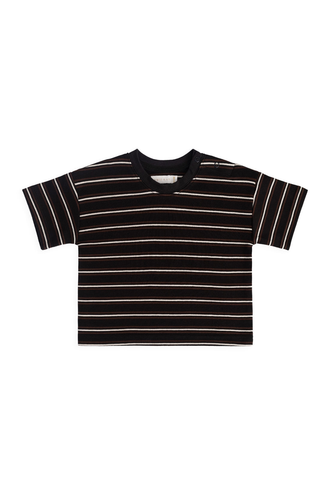 Pima Cotton Edward Tee - Courtside Stripe Childrens Top from Jamie Kay Australia