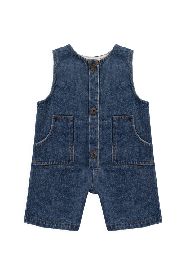 Sorrel Playsuit - Classic Wash Denim Childrens Playsuit from Jamie Kay Australia