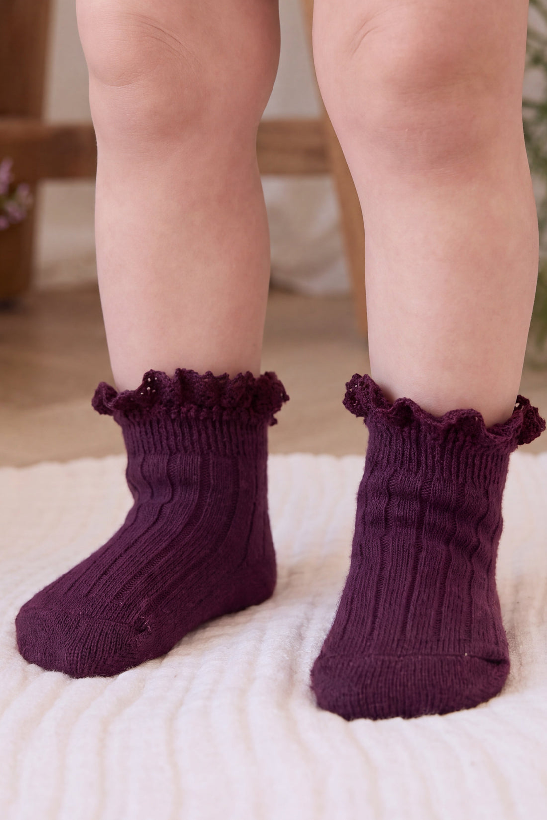 Emily Ankle Sock - Fig Childrens Socks from Jamie Kay Australia