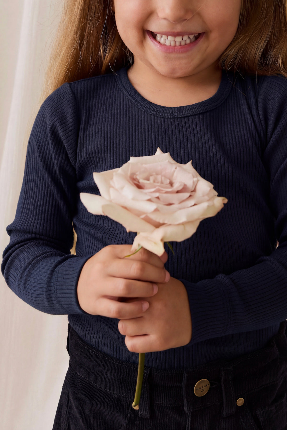Organic Cotton Modal Marina Long Sleeve Top - Eclipse Childrens Top from Jamie Kay Australia