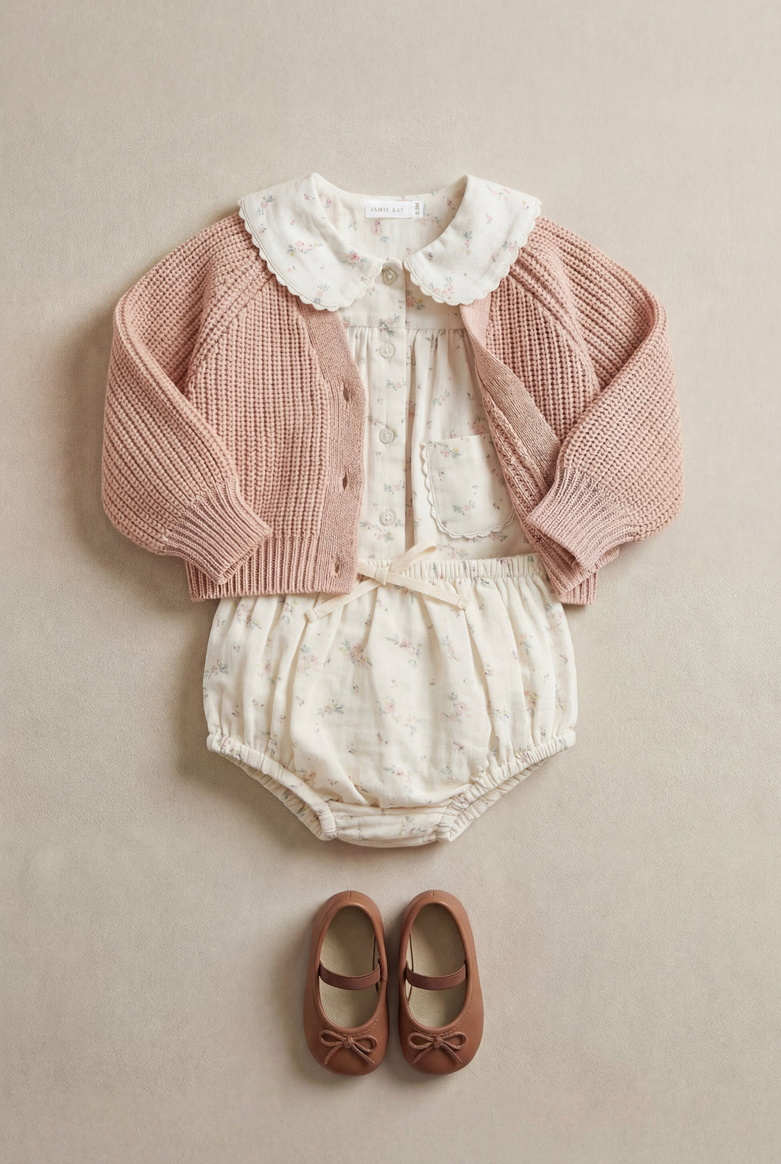Organic Cotton Muslin Classic Bloomer - Solange Snow Childrens Bloomer from Jamie Kay Australia