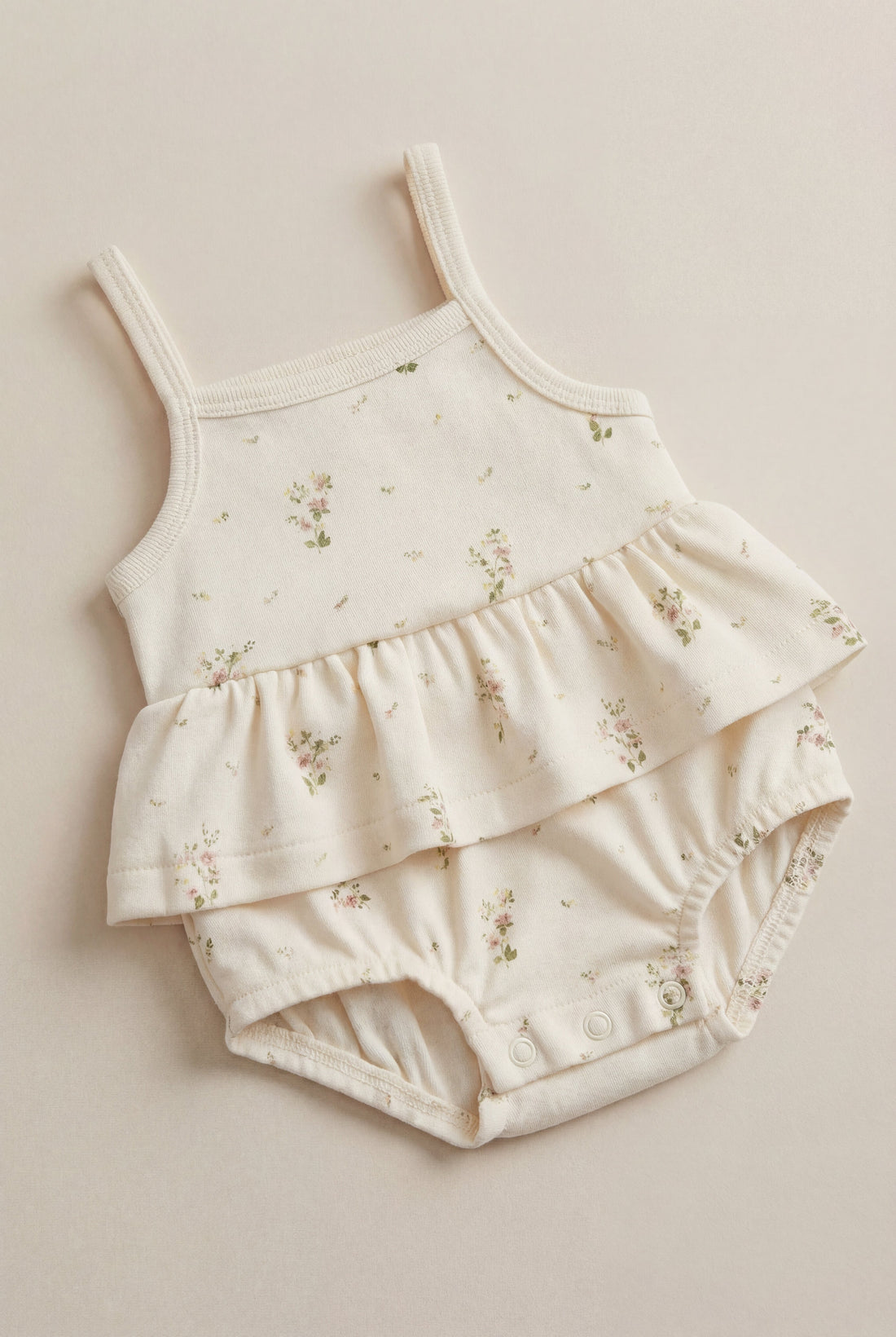 Organic Cotton Astra Playsuit - Josepha Egret Small Childrens Playsuit from Jamie Kay Australia