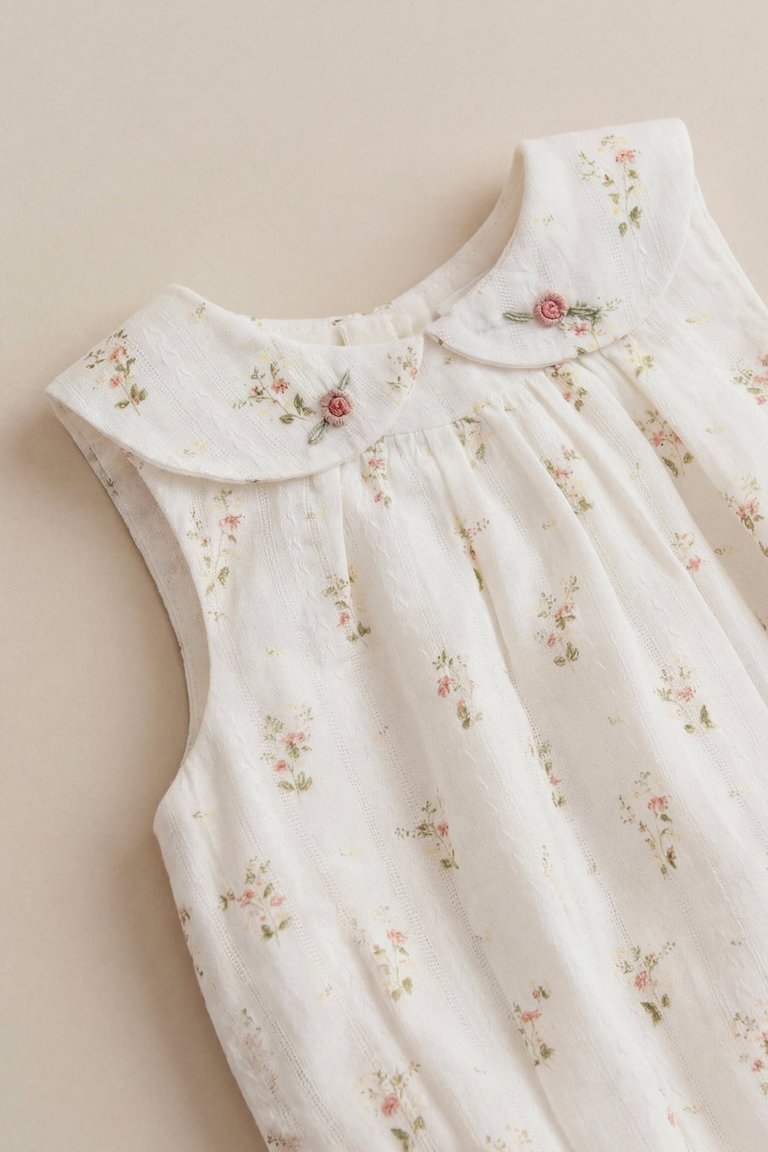 Organic Cotton Brynlee Playsuit - Josepha Egret Childrens Playsuit from Jamie Kay Australia