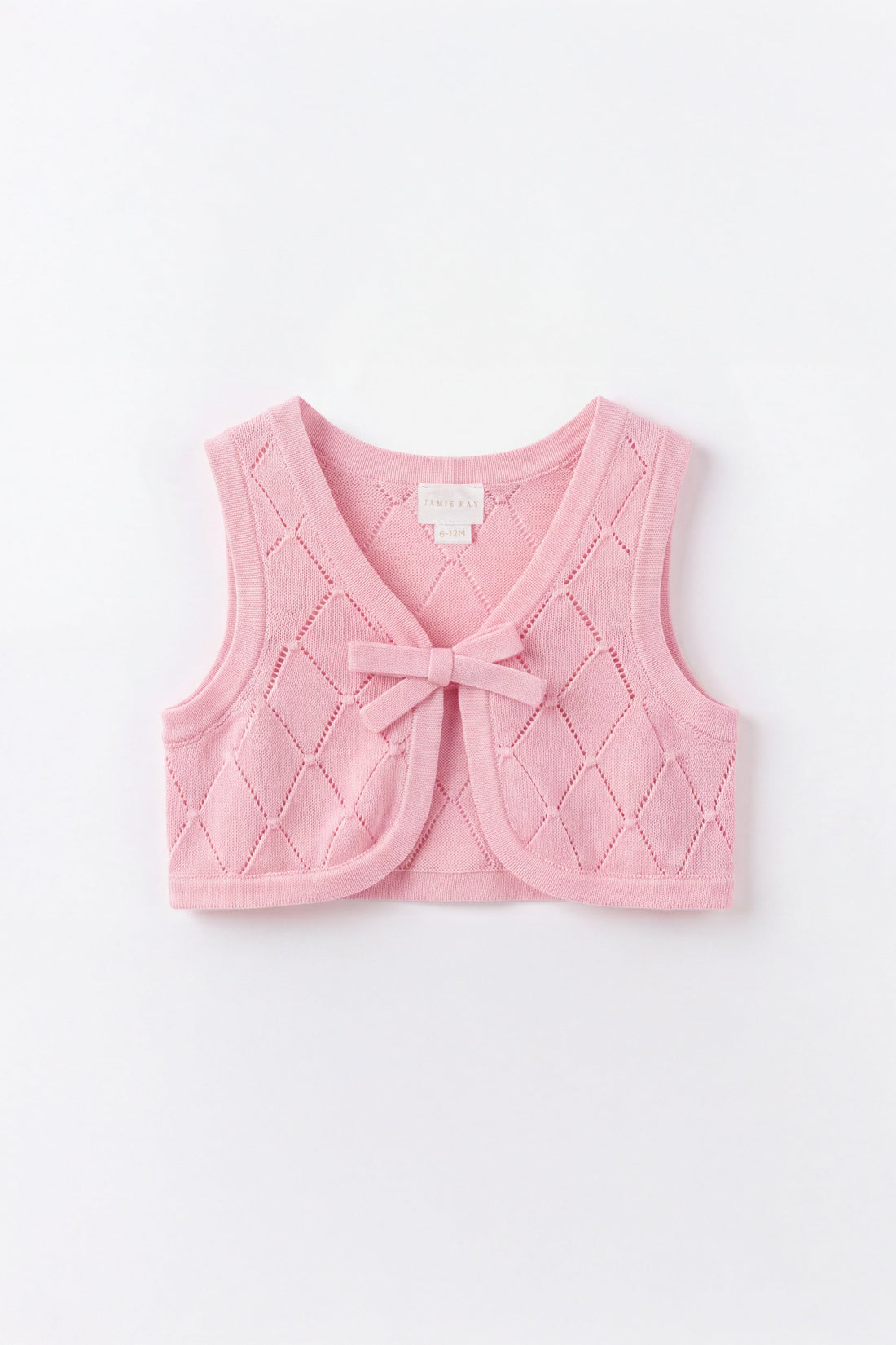 Lilah Knitted Vest - Bubblegum Childrens Vest from Jamie Kay Australia