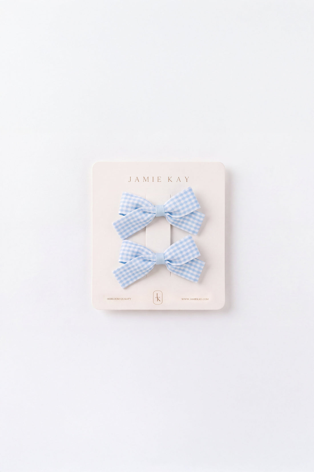 Wrenley Clip 2PK - Vanilla Sky Gingham Childrens Hair Accessories from Jamie Kay Australia