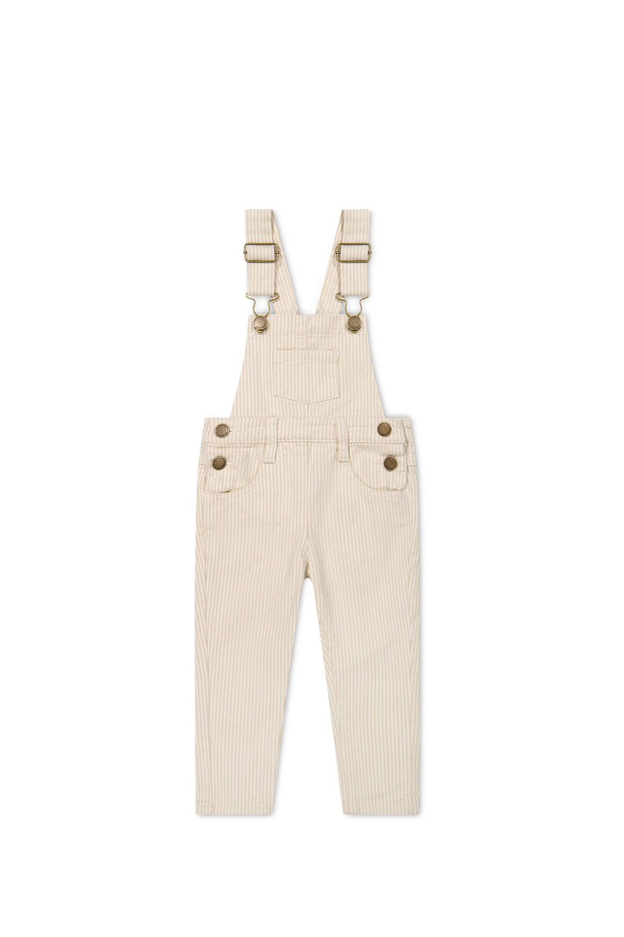 Jordie Overall - Fine Stripe Biscuit/Cloud Childrens Overall from Jamie Kay Australia