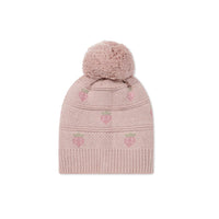 Juliette Beanie - Strawberry Childrens Hat from Jamie Kay Australia