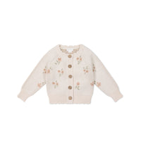 Juliette Cardigan - Petite Goldie Knit Parchment Childrens Cardigan from Jamie Kay Australia