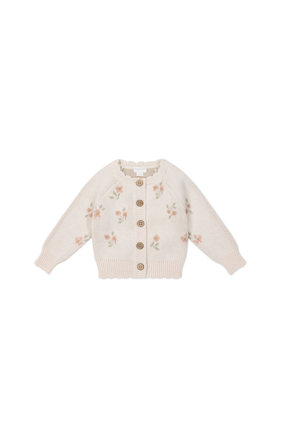 Juliette Cardigan - Petite Goldie Knit Parchment Childrens Cardigan from Jamie Kay Australia