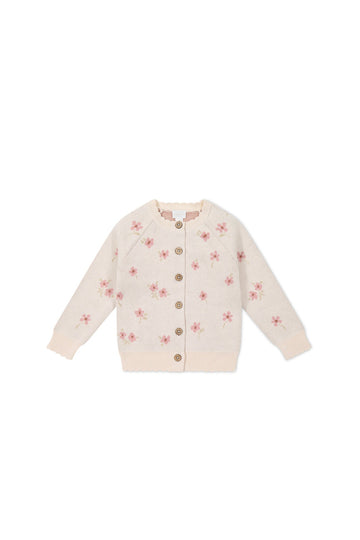 Juliette Cardigan - Simple Flowers Childrens Cardigan from Jamie Kay Australia