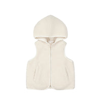 Kai Recycled Polyester Sherpa Vest - Natural Childrens Vest from Jamie Kay Australia