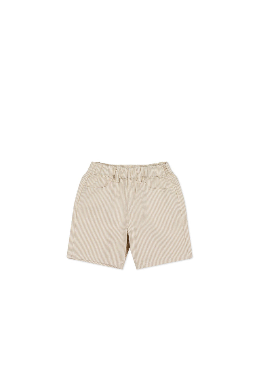 Kingsley Short - Fine Stripe Biscuit/Cloud Childrens Short from Jamie Kay Australia