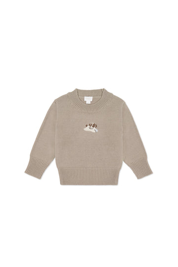 Leon Knit Jumper - Tweed Sasha Puppy Childrens Jumper from Jamie Kay Australia