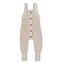 London Knitted Playsuit - Oatmeal Little Fawn Elk Fleck Childrens Playsuit from Jamie Kay Australia