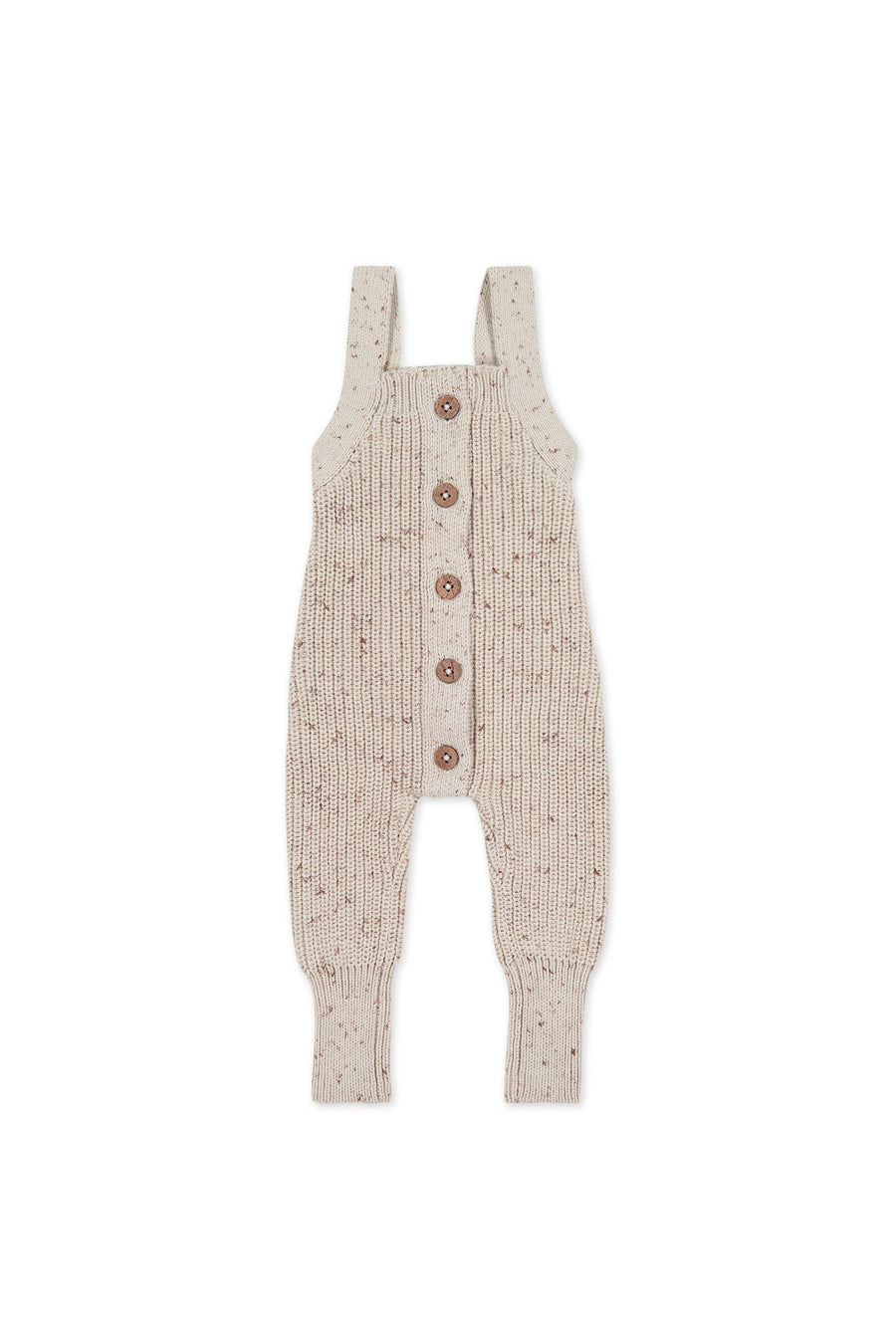 London Knitted Playsuit - Oatmeal Little Fawn Elk Fleck Childrens Playsuit from Jamie Kay Australia